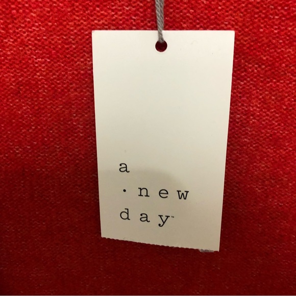 A New Day Women's Open Front Cardigan Tan Orange & Maroon - Picture 2 of 5